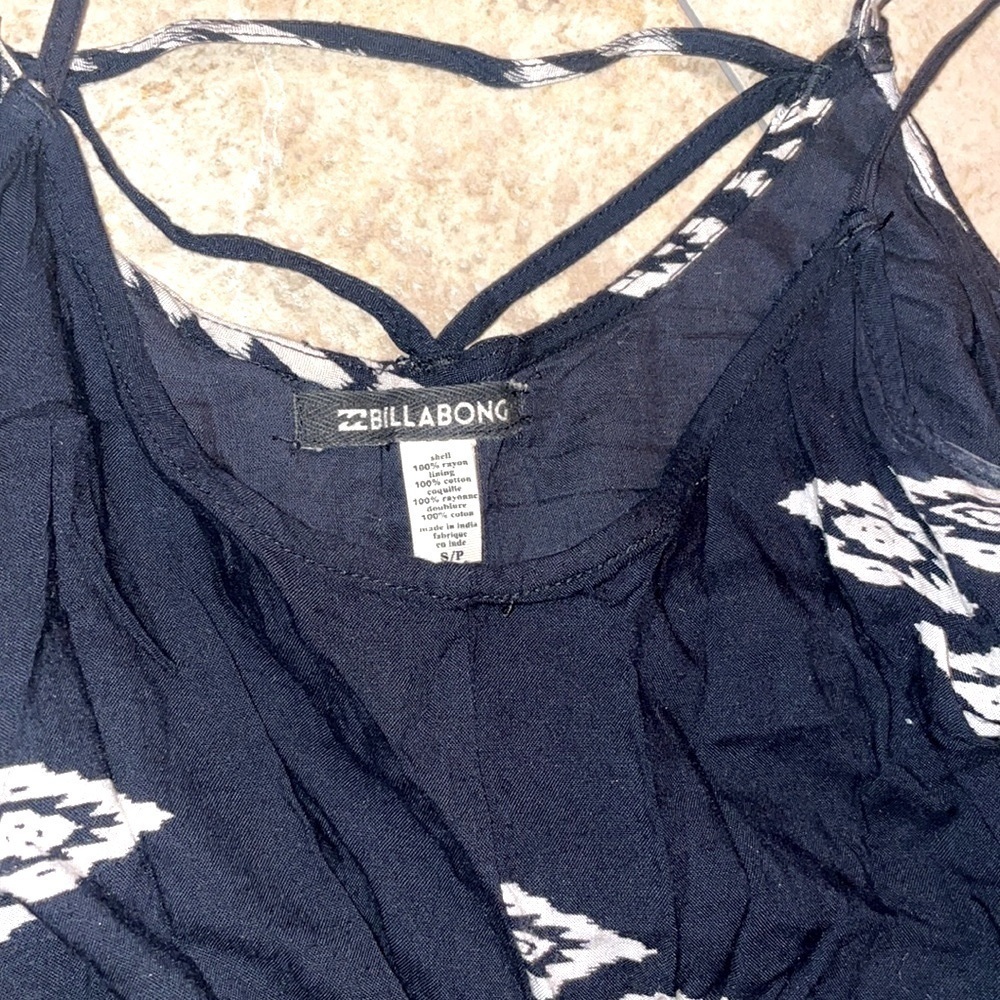 BILLABONG ‘Sunlit Summer’ asymmetrical fringe print dress Small - Picture 3 of 3